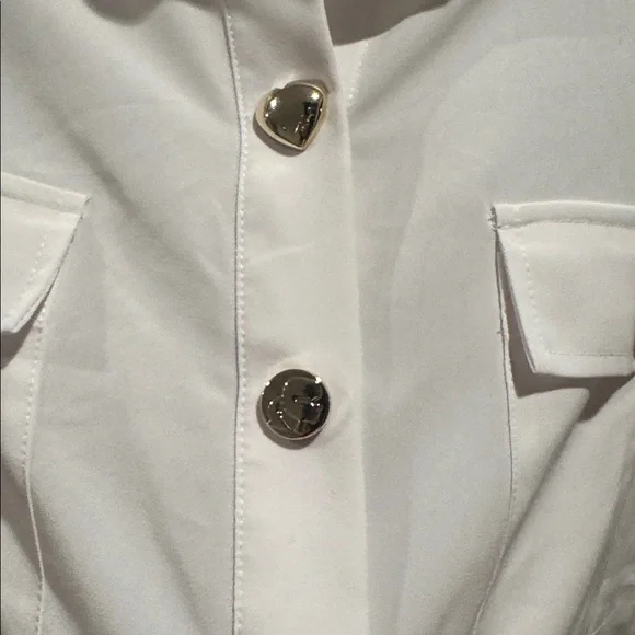 KARL LAGERFELD PARIS
Women's Signature-Button Blouse Large - Picture 4 of 7